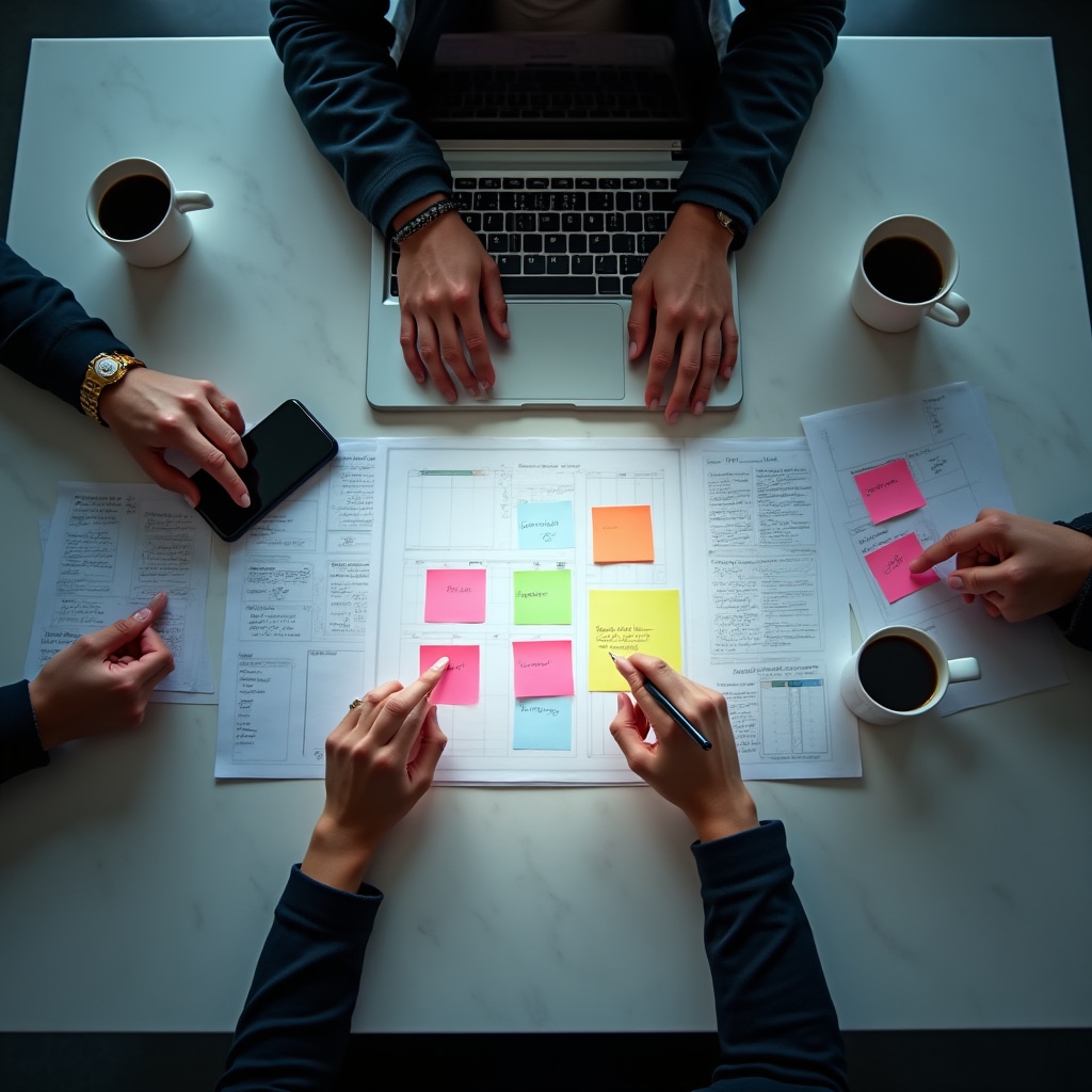 Content calendar planning session